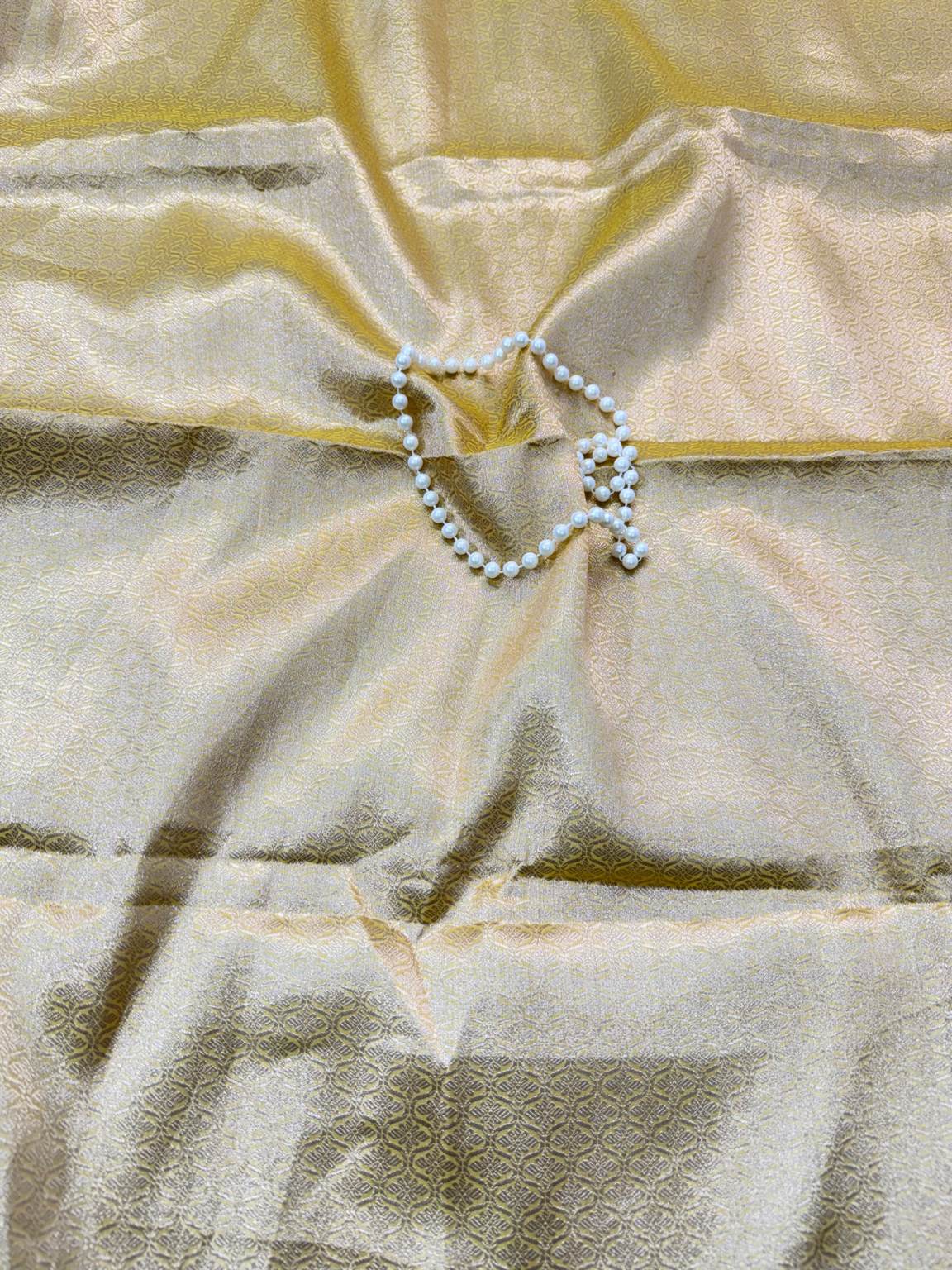 Yellow Banarasi Kora Silk Rangkat Saree