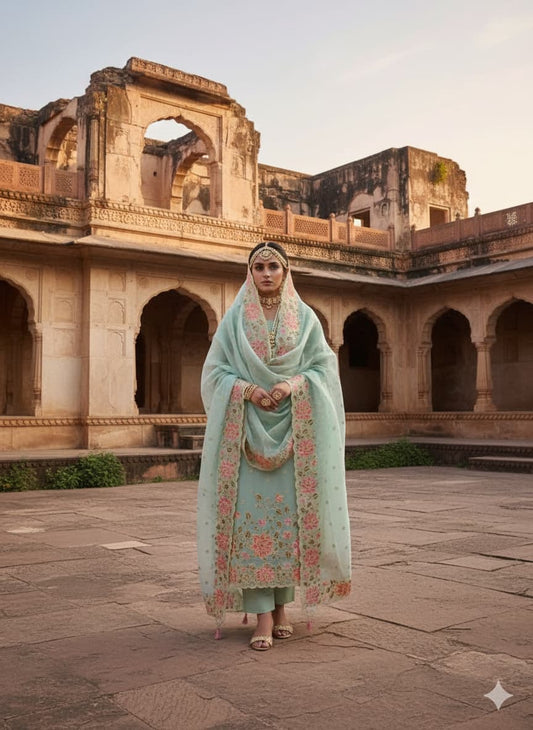 🦋Exclusive Banarasi Unstitched Salwar kameez with Dupatta🦋