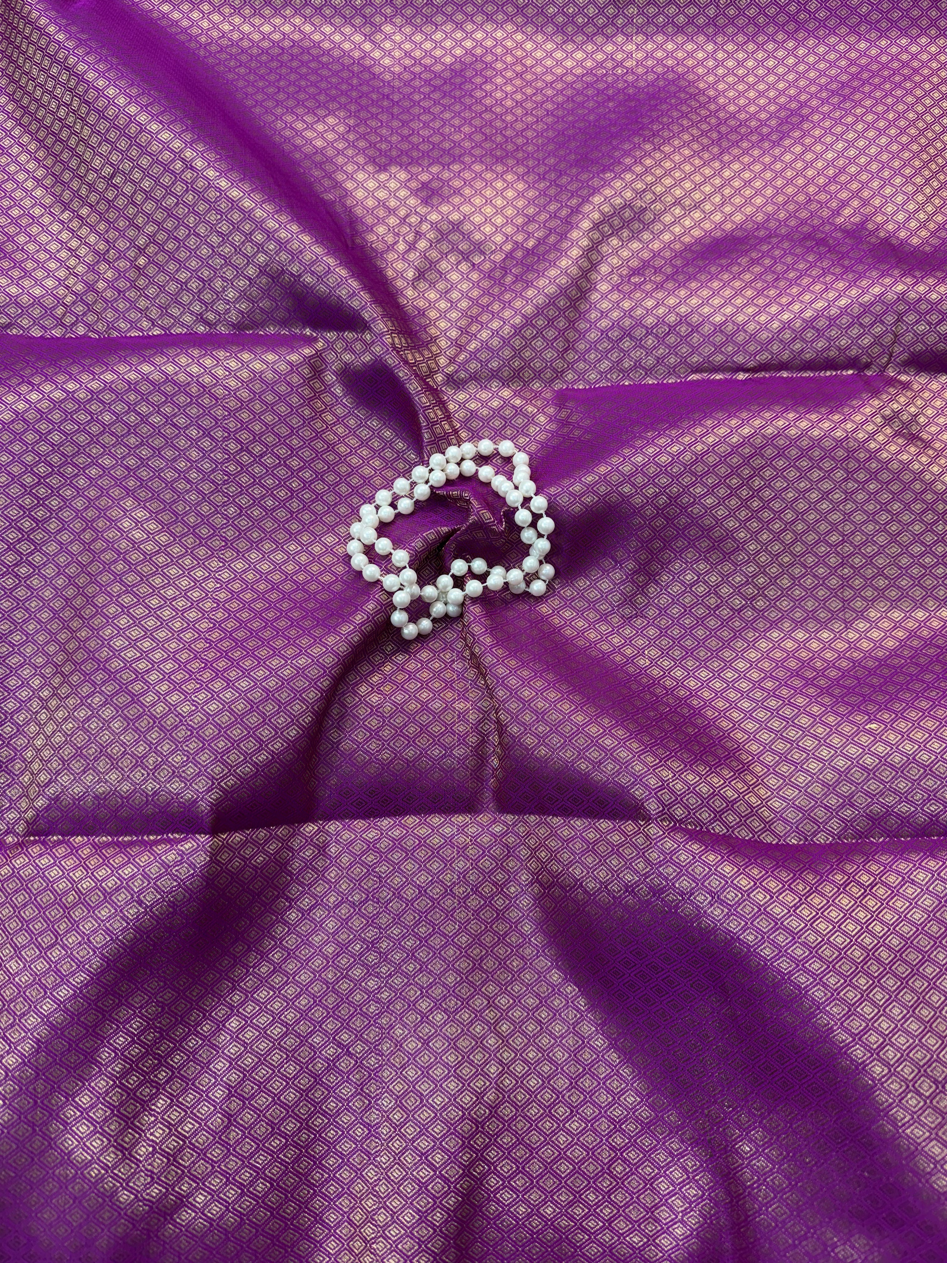 Premium Banarasi Purple Mashru Katan Saree