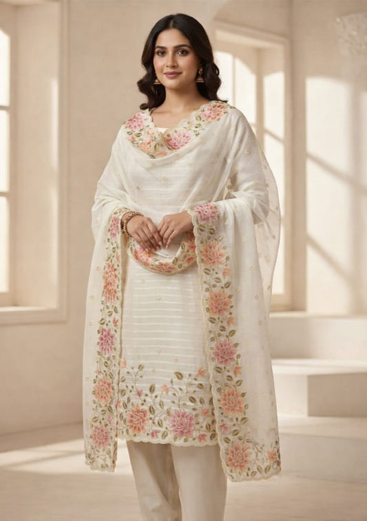 🦋Exclusive Banarasi Unstitched Salwar kameez with Dupatta🦋