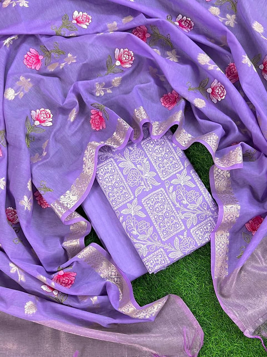 Lavender Royale Banarasi Suit Set