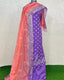 Exclusive Purple-Peach Banarasi Unstitched Salwar Kameez with Dupatta